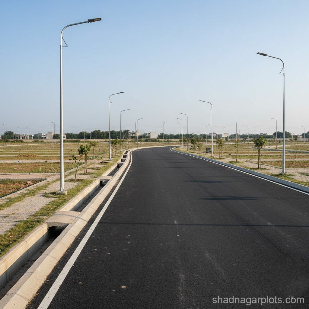 Infrastructure works — roads, drainage and power lines